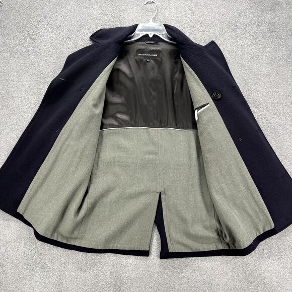 METROPOLITAN VIEW‎ Coat Mens Large Navy Blue - Picture 3 of 16